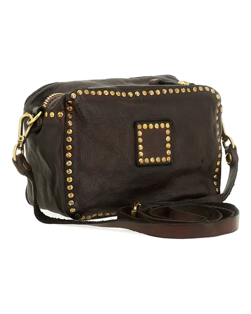 Campomaggi Verzierte Schultertasche mit Nieten - Braun Braun