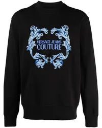 Versace Jeans Besticktes Sweatshirt Schwarz