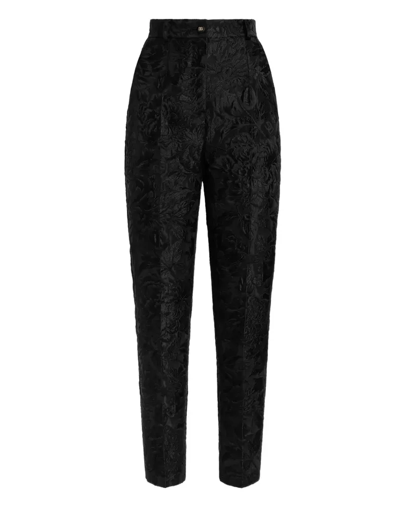 Dolce & Gabbana Jacquard-Hose - Schwarz Schwarz