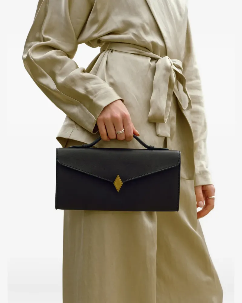 Métier Edge Clutch mit Rautenverzierung - Schwarz Schwarz