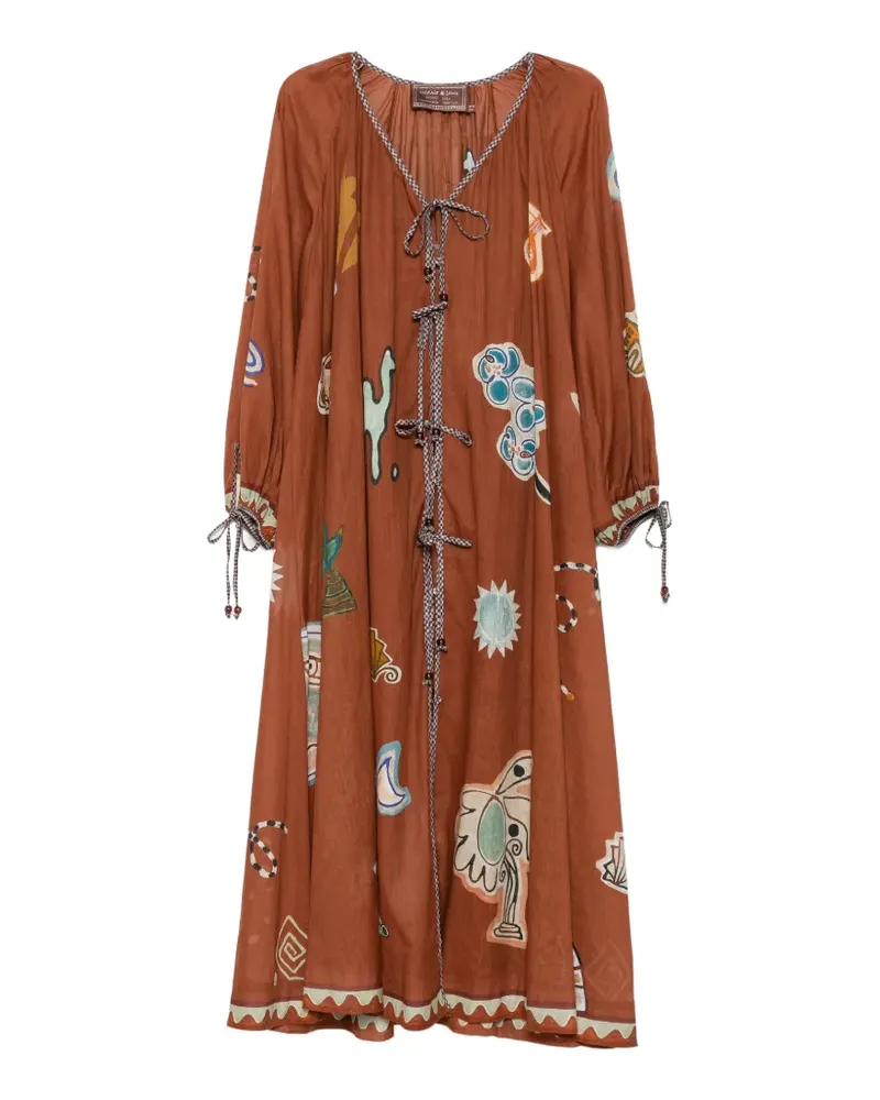 ALEMAIS Kleid mit Print - Braun Braun