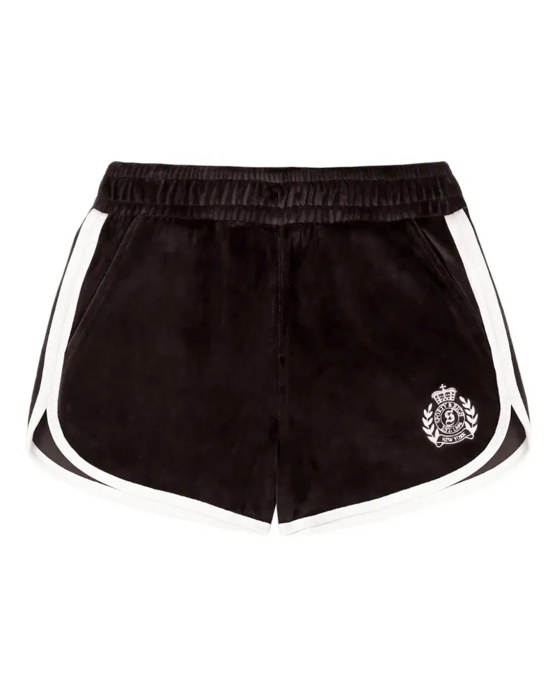SPORTY & RICH NY Crest logo track shorts - Braun Braun