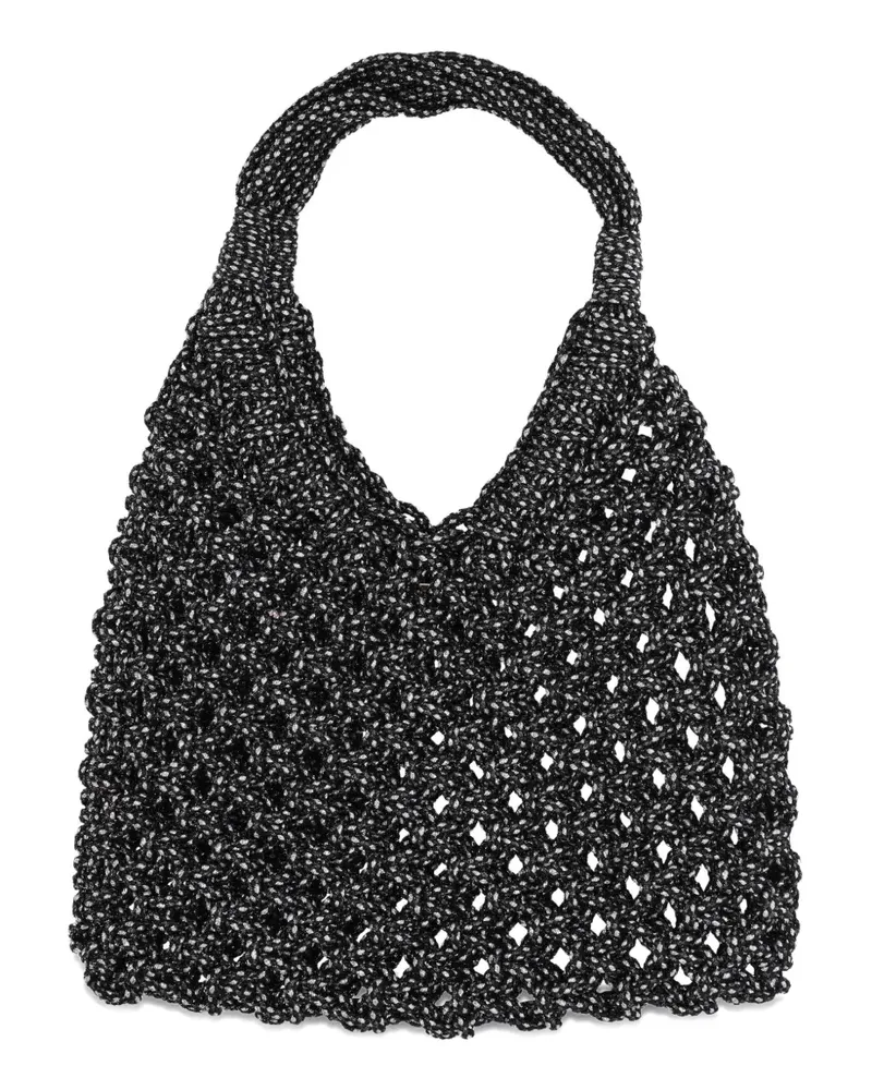 HIBOURAMA Maxi Vannifique Lurex-Tote Bag - Schwarz Schwarz