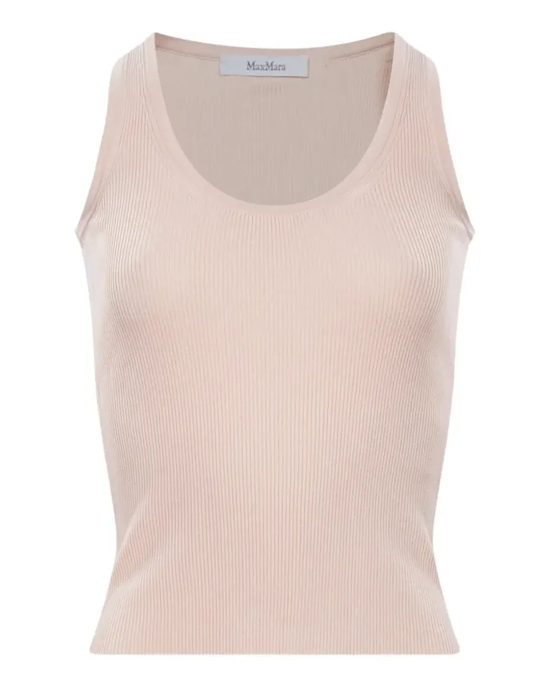 Max Mara Geripptes Stricktop - Rosa Rosa