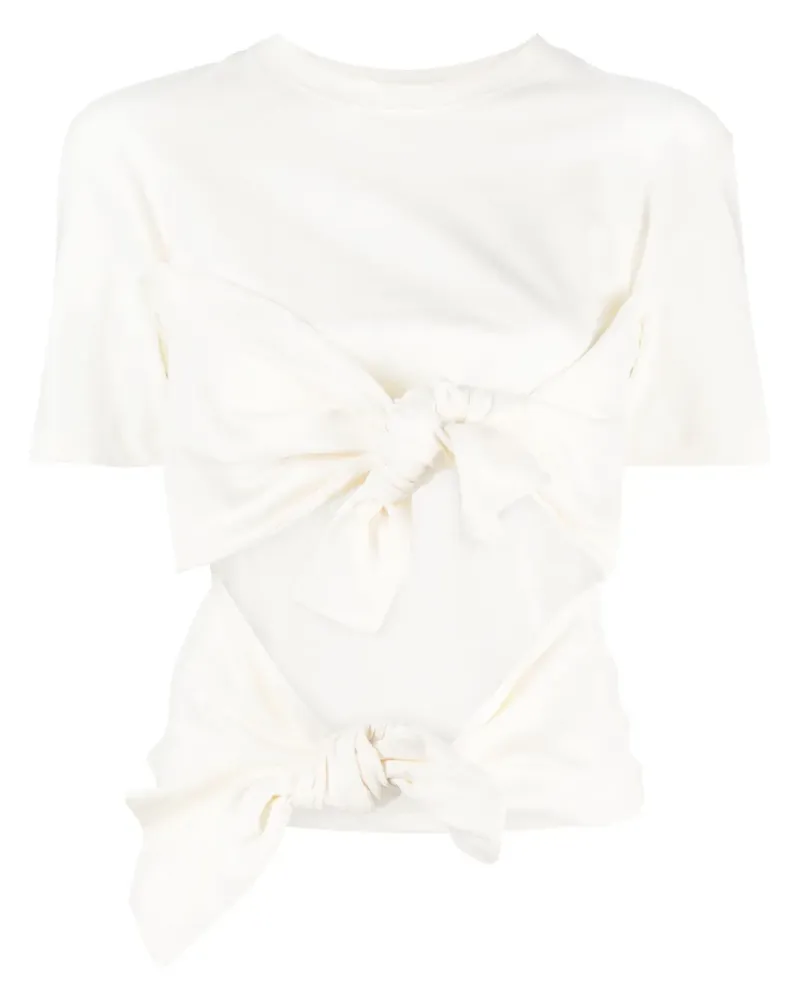 MSGM Hemd mit Schleifenkragen - Nude Nude
