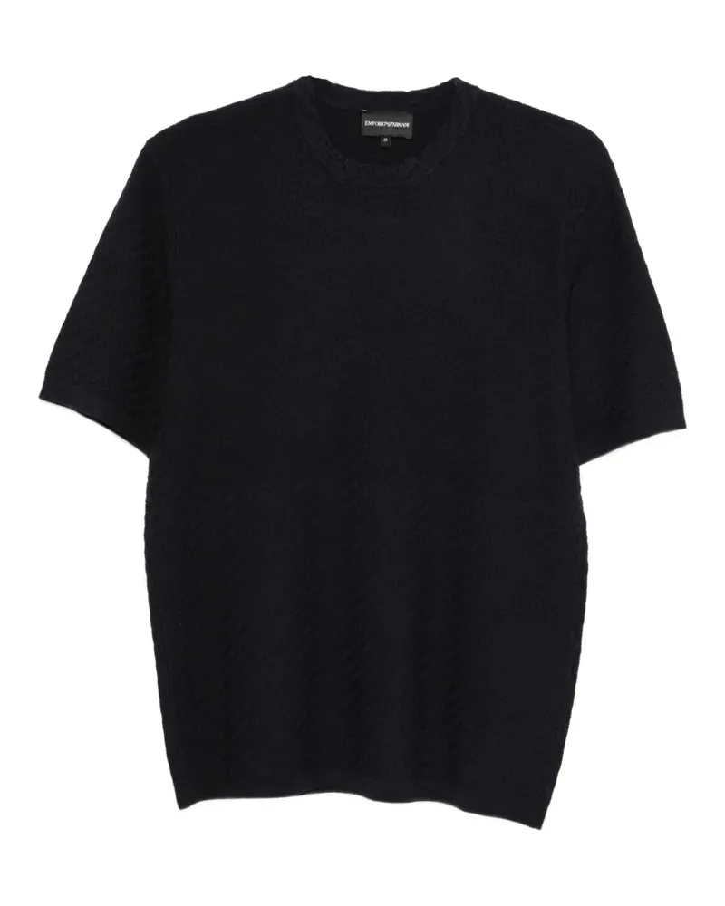 Emporio Armani Texturiertes T-Shirt - Schwarz Schwarz