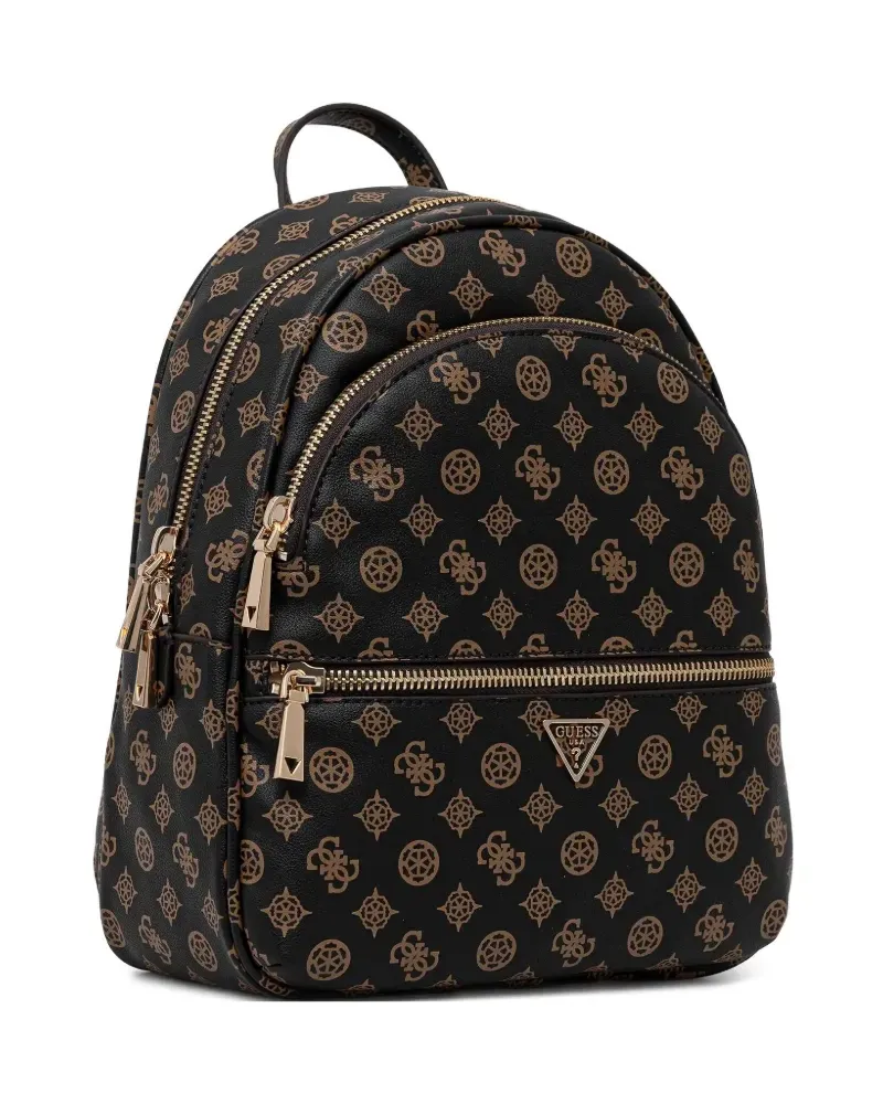 Guess Rucksack mit Monogrammmuster - Schwarz Schwarz