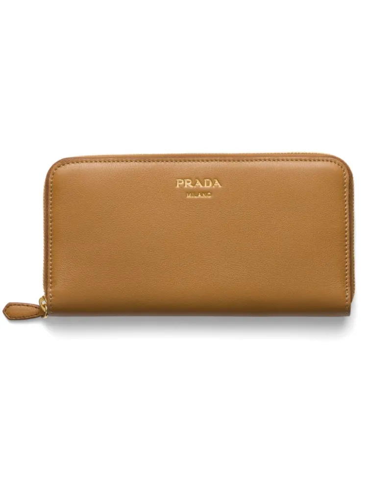 Prada Portemonnaie mit Logo-Stempel - Braun Braun