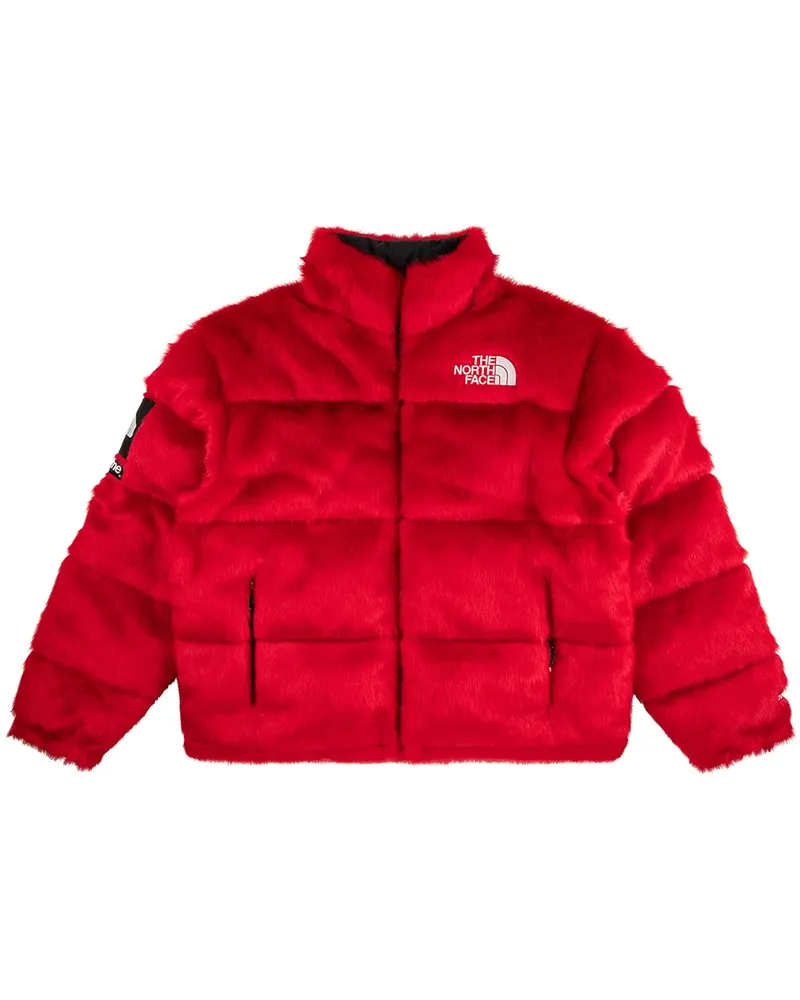 Supreme Being TNF Nuptse Faux-Fur-Jacke - Rot Rot