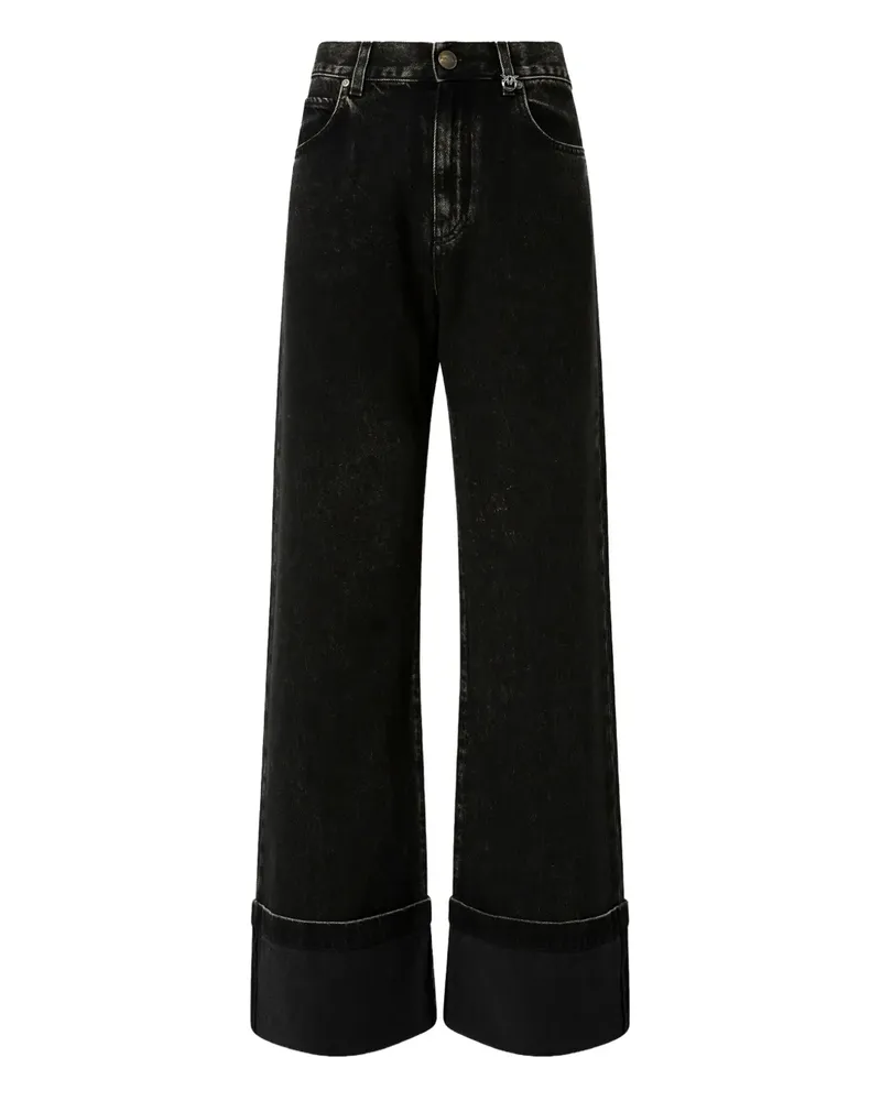 Pinko Jeans mit umgeschlagenem Saum - Schwarz Schwarz