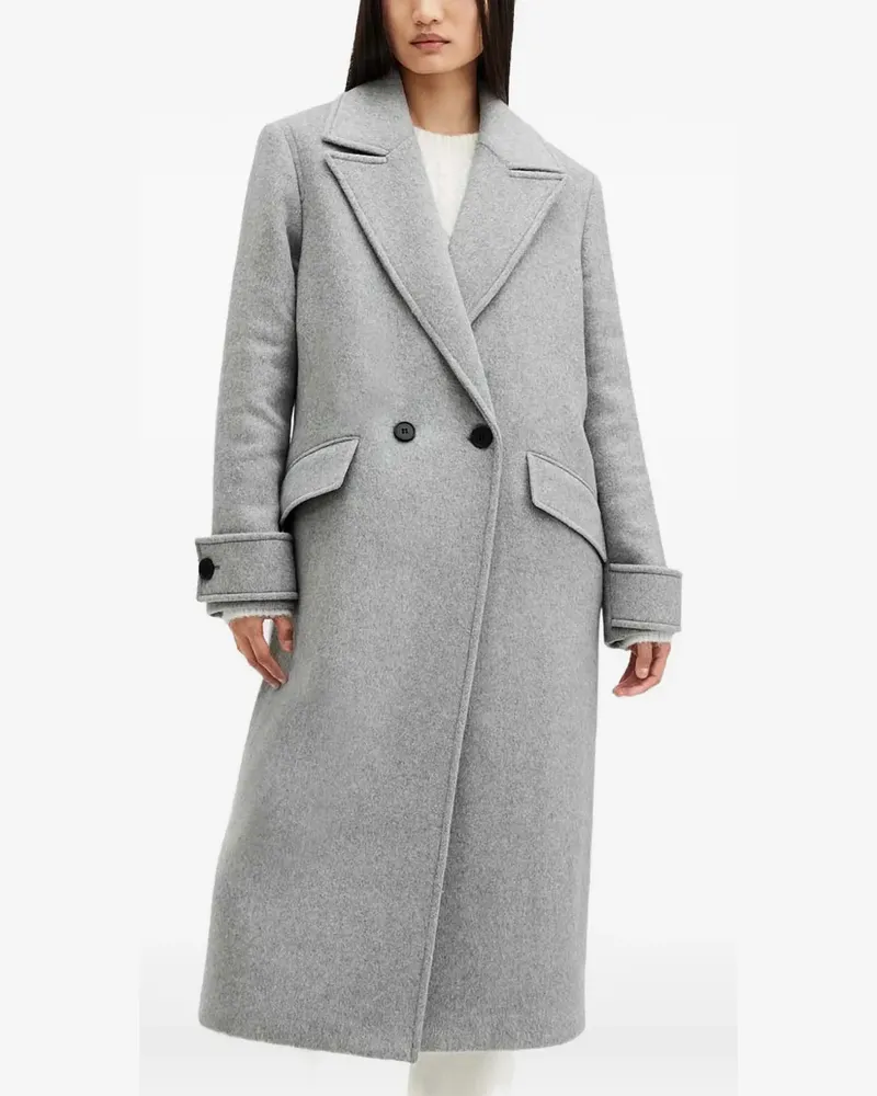 AllSaints double-breasted notched-lapel coat - Grau Grau
