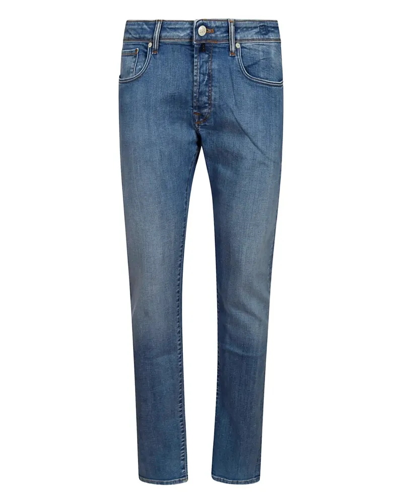 Incotex Jeans mit Knopfverschluss - Blau Blau
