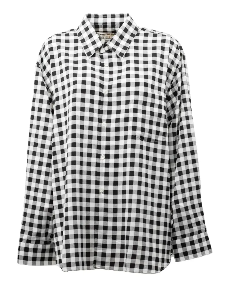 Comme des Garçons check-print shirt - Weiß Weiß