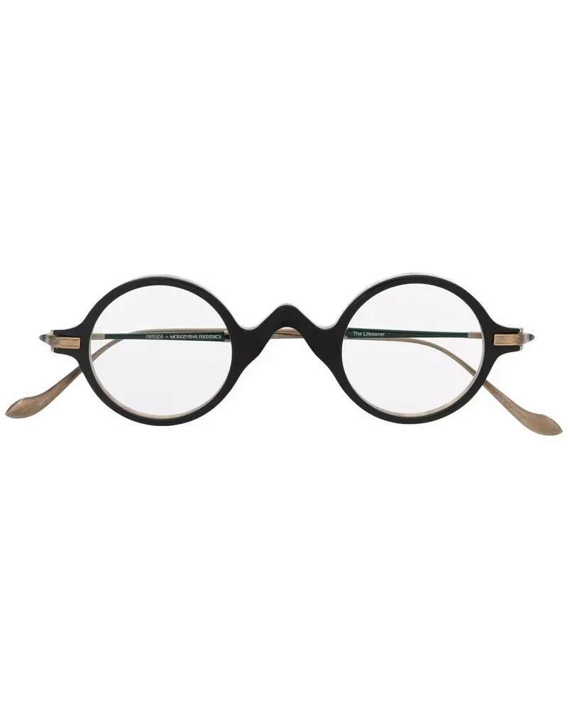 MATSUDA Runde Brille in Schildpattoptik - Schwarz Schwarz