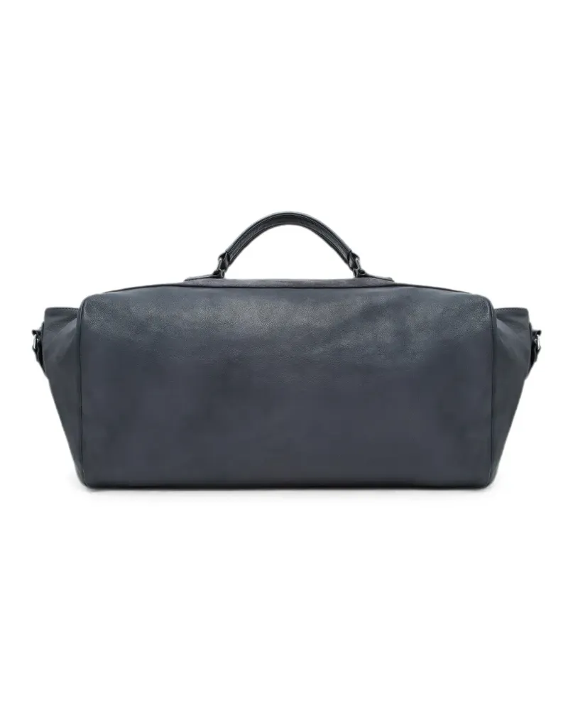 Giorgio Armani suede-panelled leather duffel bag - Grau Grau