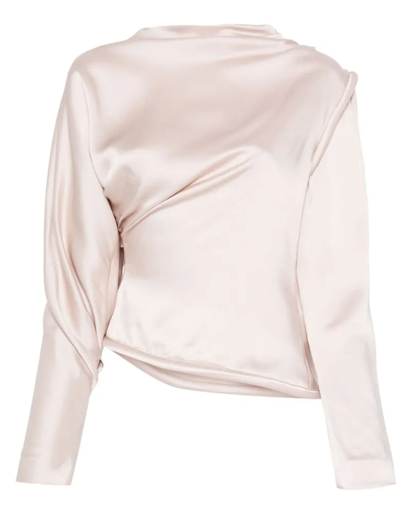 Victoria Beckham Kreppbluse aus Satin - Rosa Rosa