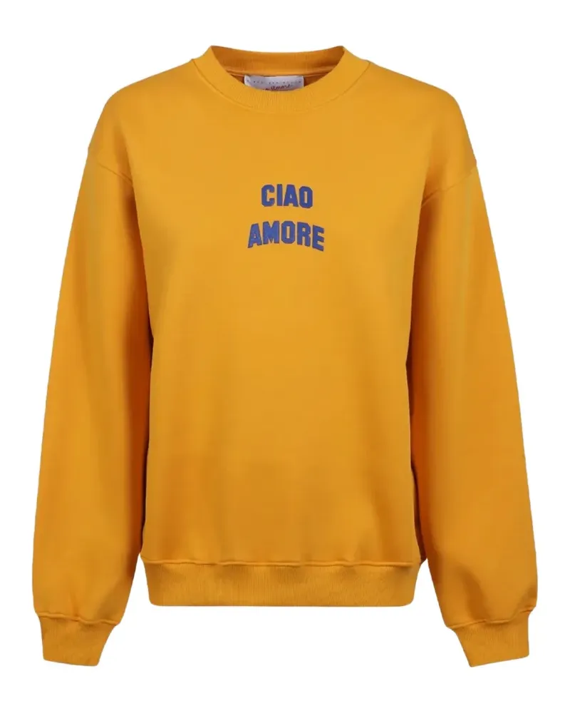 Giada Benincasa Ciao Amore Sweatshirt mit rundem Ausschnitt - Gelb Gelb