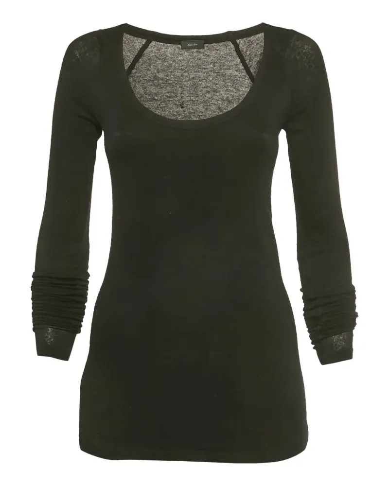 Joseph ruched-sleeve top - Schwarz Schwarz