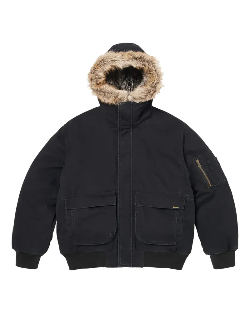 Supreme Being zip-up hooded jacket - Schwarz Schwarz