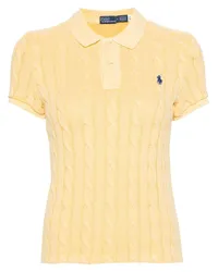 Ralph Lauren Gestricktes Poloshirt mit Polo Pony-Motiv Gelb