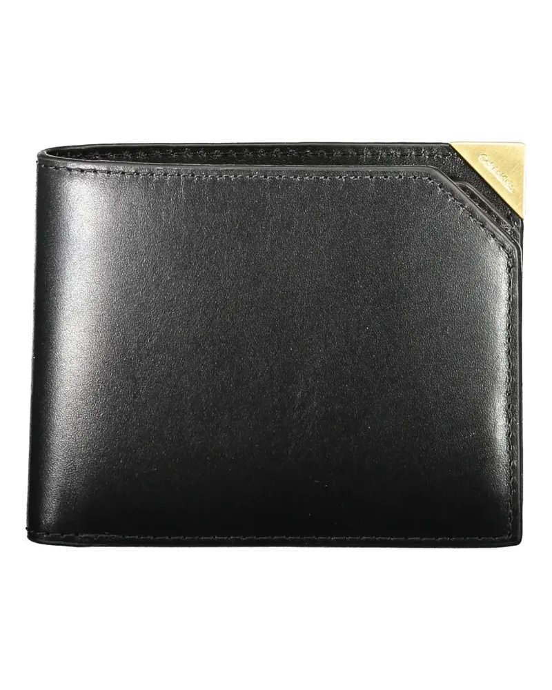 Calvin Klein logo-plaque leather wallet - Schwarz Schwarz