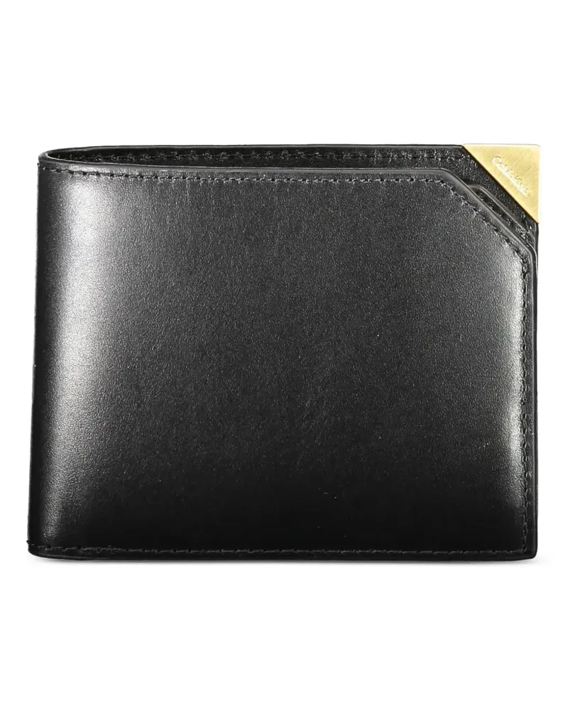 Calvin Klein logo-plaque leather wallet - Schwarz Schwarz