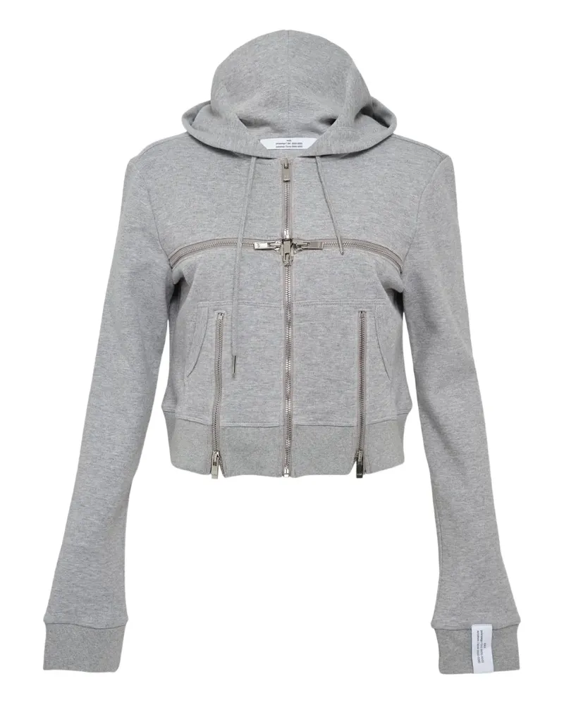 Rokh zip-up broken hoodie - Grau Grau
