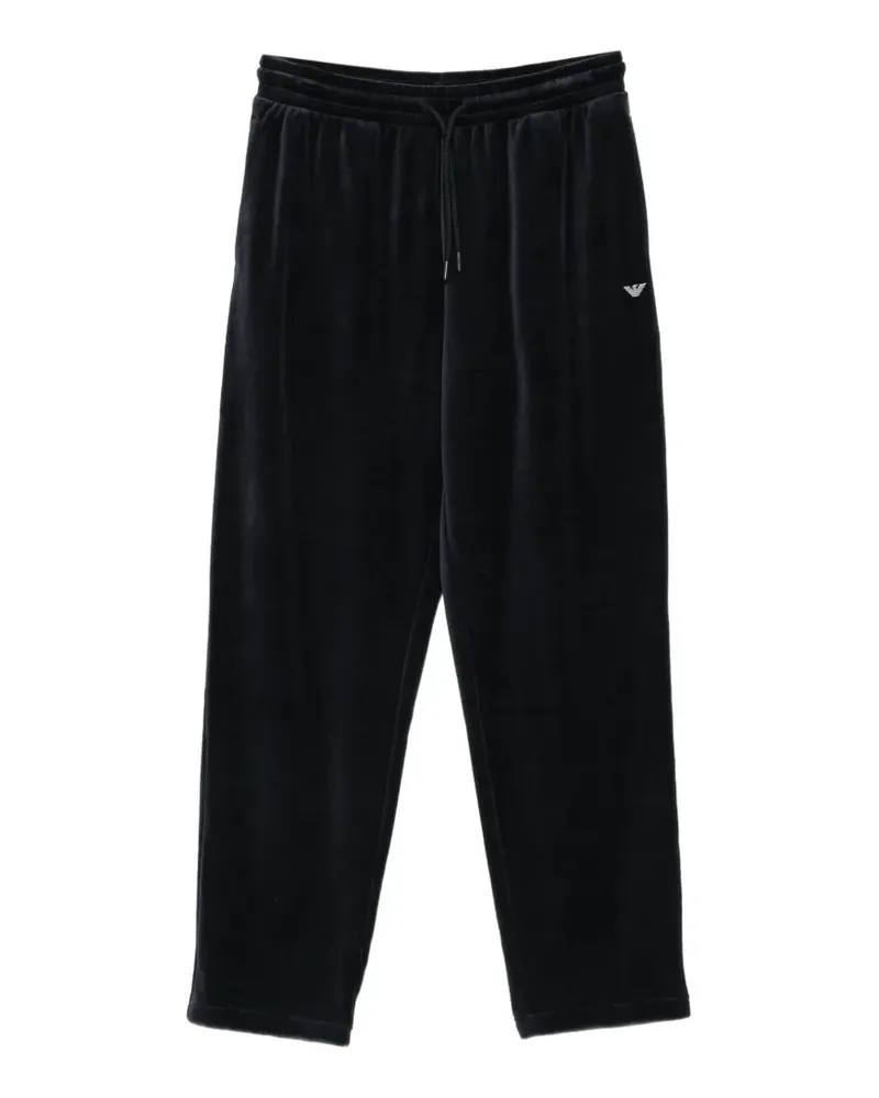 Emporio Armani Jogginghose in Samtoptik - Blau Blau