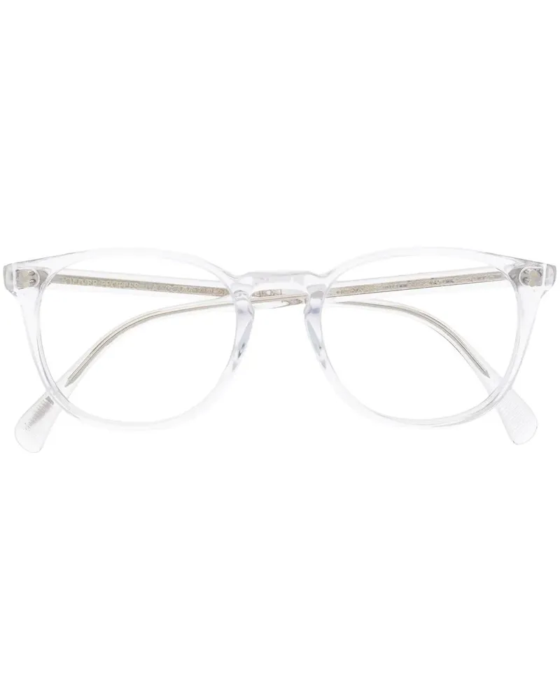 Oliver Peoples Brille mit rundem Gestell - Weiß Weiß