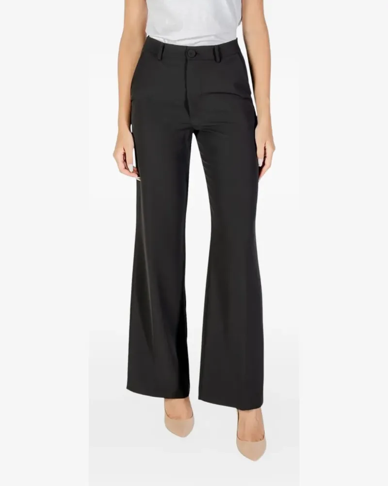 Rinascimento belt-loop flared trousers - Schwarz Schwarz