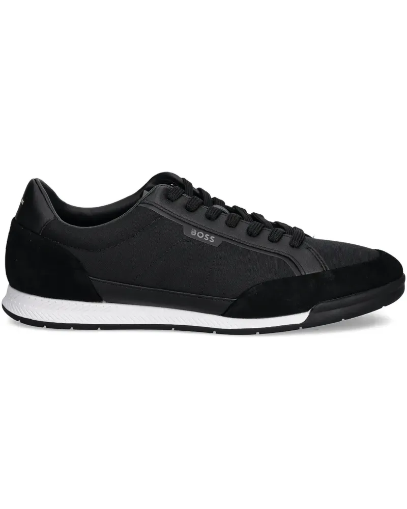 HUGO BOSS Sneakers mit Kontrasteinsätzen - Schwarz Schwarz