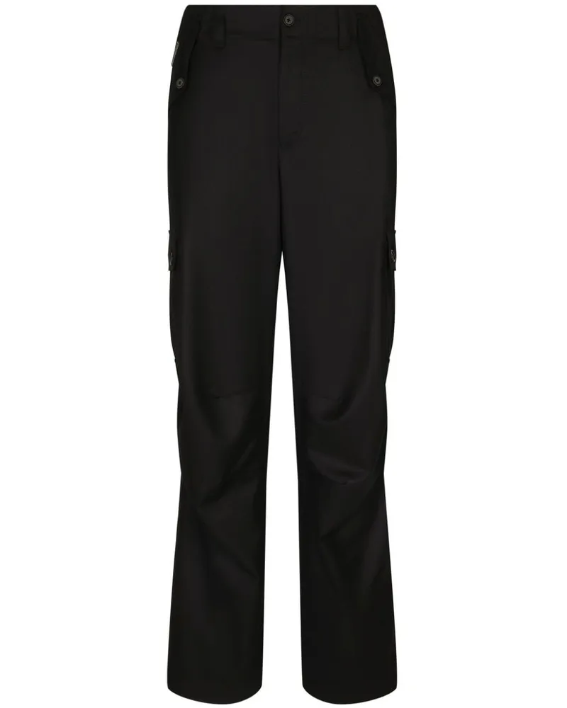 Dolce & Gabbana Cargohose aus Schurwolle - Schwarz Schwarz