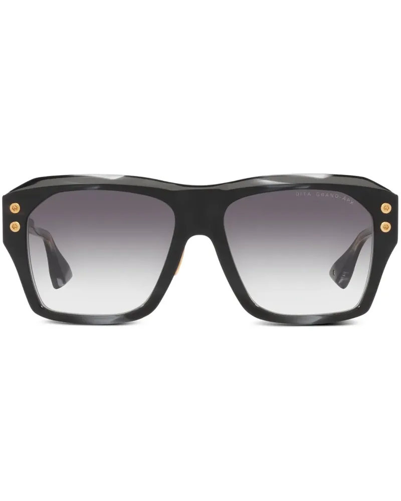 DITA Sonnenbrille mit eckigem Gestell - Schwarz Schwarz