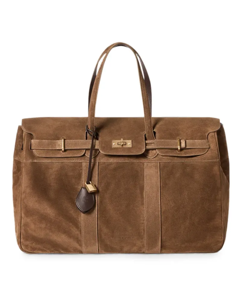 Brunello Cucinelli Explorer Reisetasche aus Wildleder - Braun Braun
