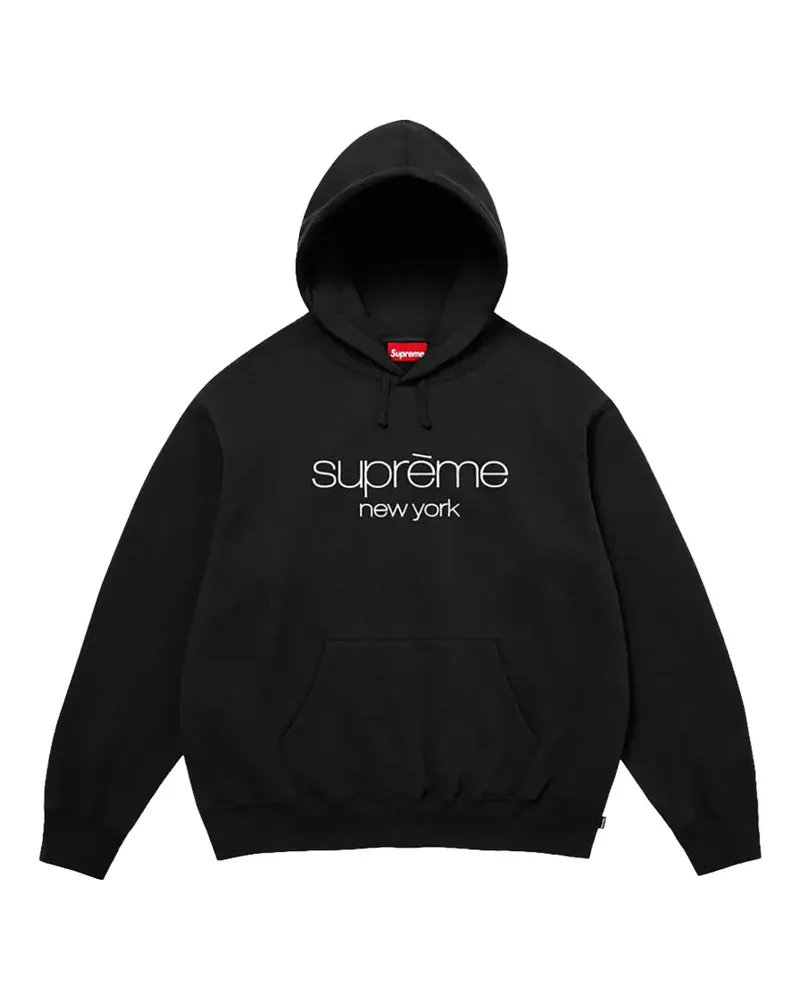 Supreme Being Classic logo-embroidered hoodie - Schwarz Schwarz