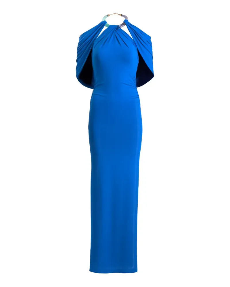 Silvia Tcherassi Odele draped maxi dress - Blau Blau
