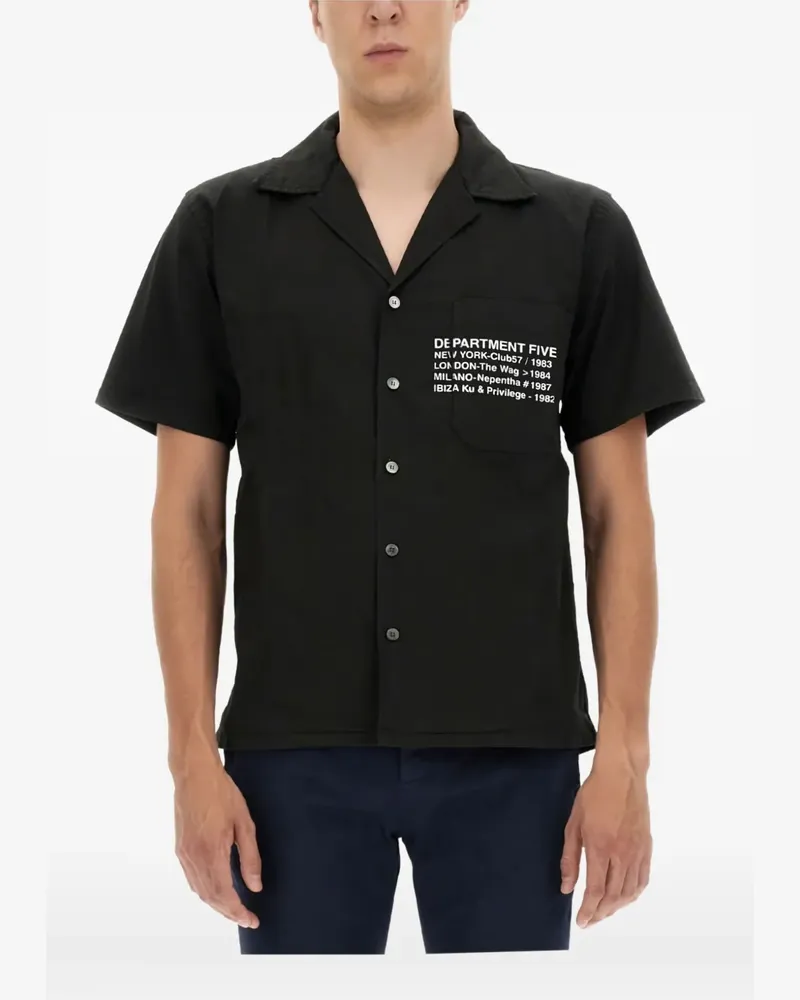 Department 5 pocket button shirt - Schwarz Schwarz
