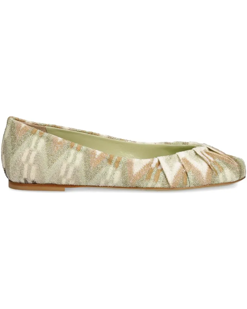 Missoni Flache Schuhe mit Falten - Grün Grün