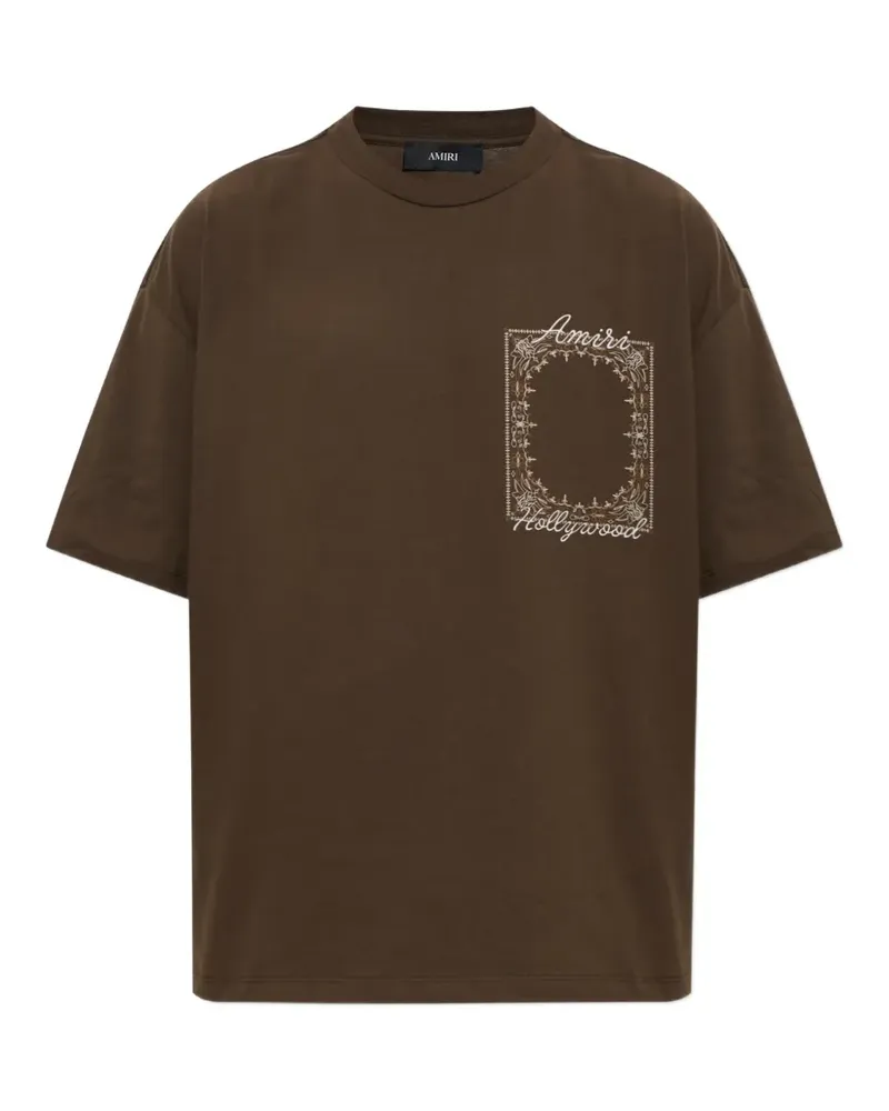 Amiri T-Shirt mit Logo - Braun Braun