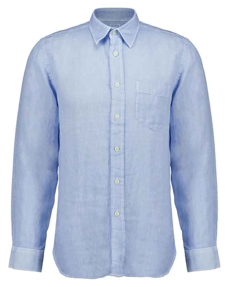 120% Lino Hemd aus Leinen - Blau Blau