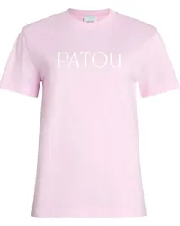 Patou T-Shirt aus Bio-Baumwolle mit Logo-Print Rosa