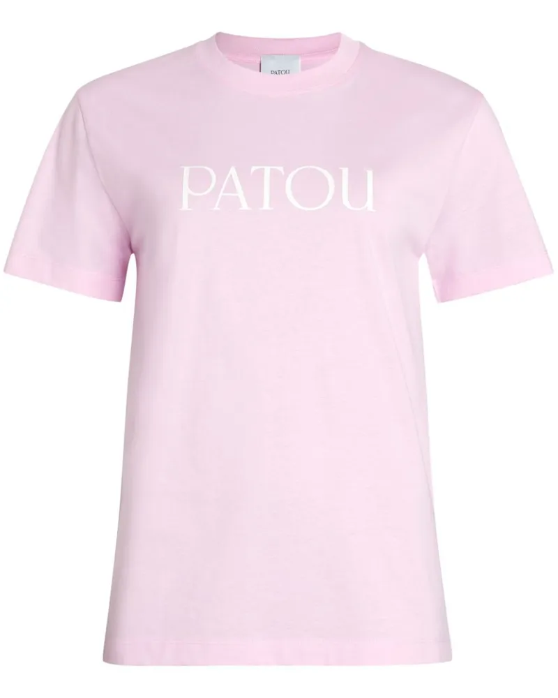 Patou T-Shirt aus Bio-Baumwolle mit Logo-Print - Rosa Rosa