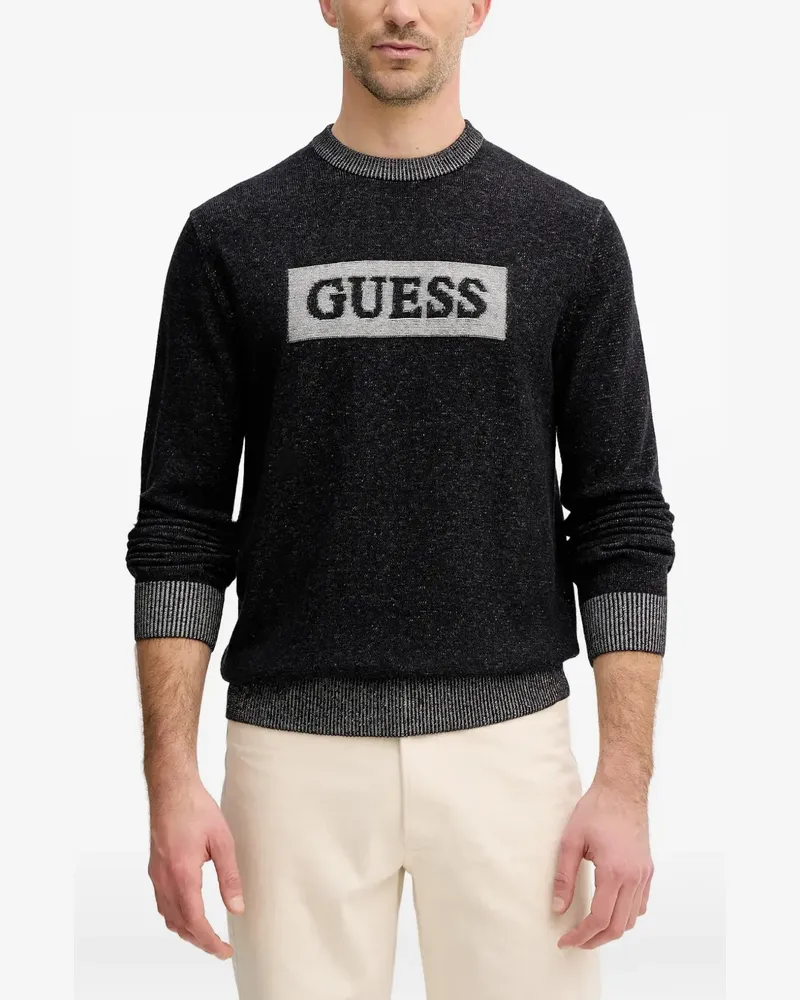 Guess logo-embellishment sweater - Schwarz Schwarz