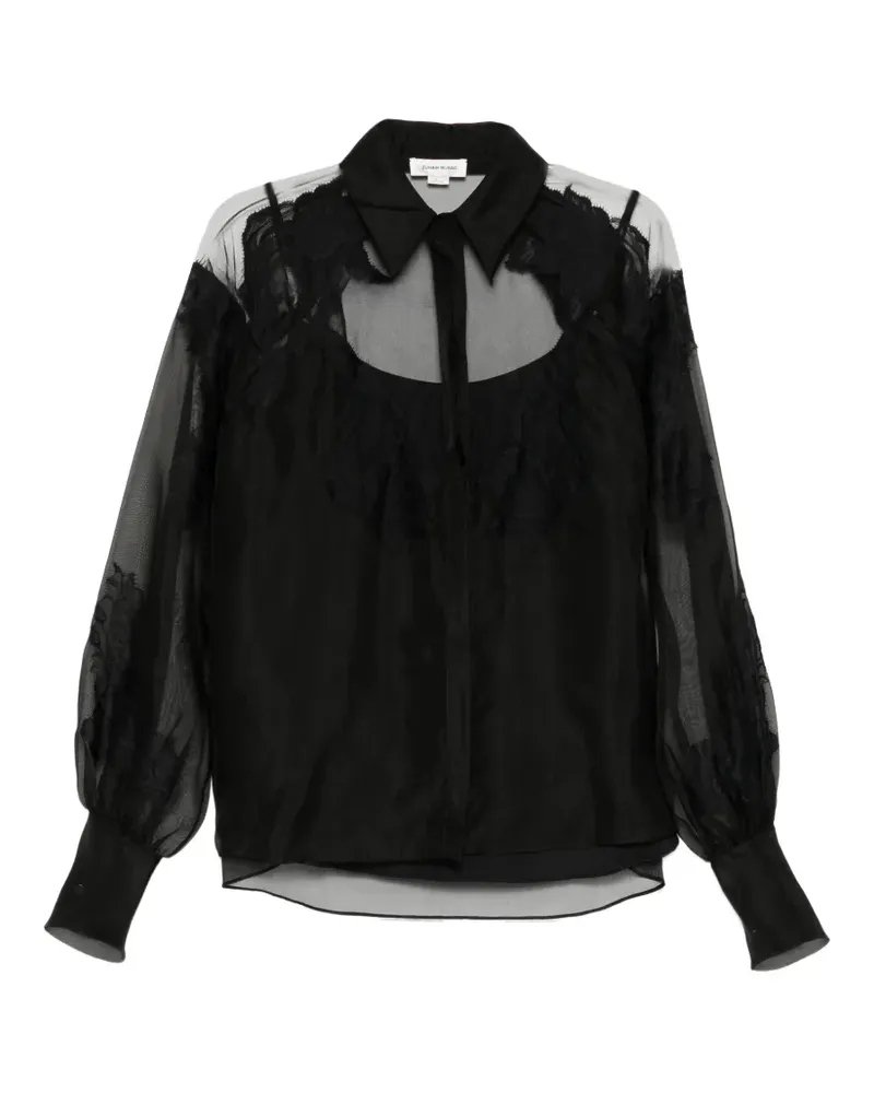 Zuhair Murad Hemd aus Organza - Schwarz Schwarz