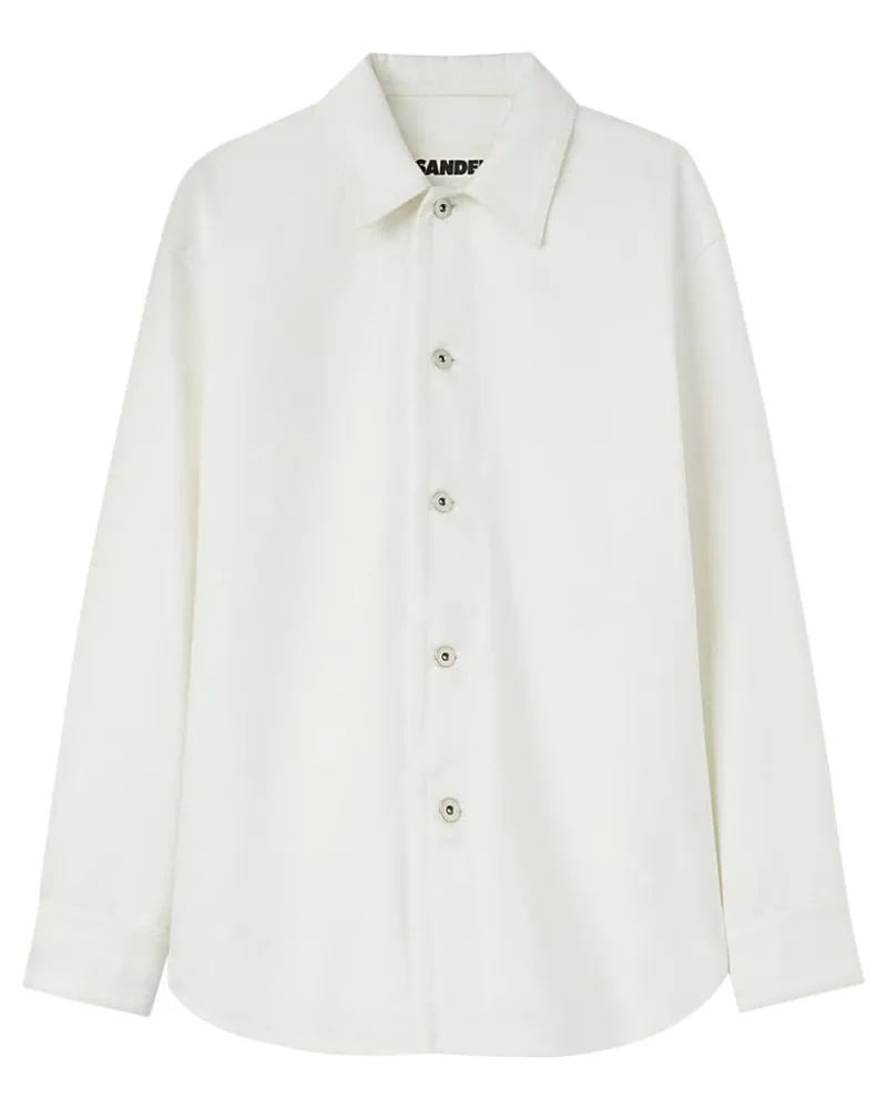 Jil Sander Langärmeliges Jeanshemd - Weiß Weiß