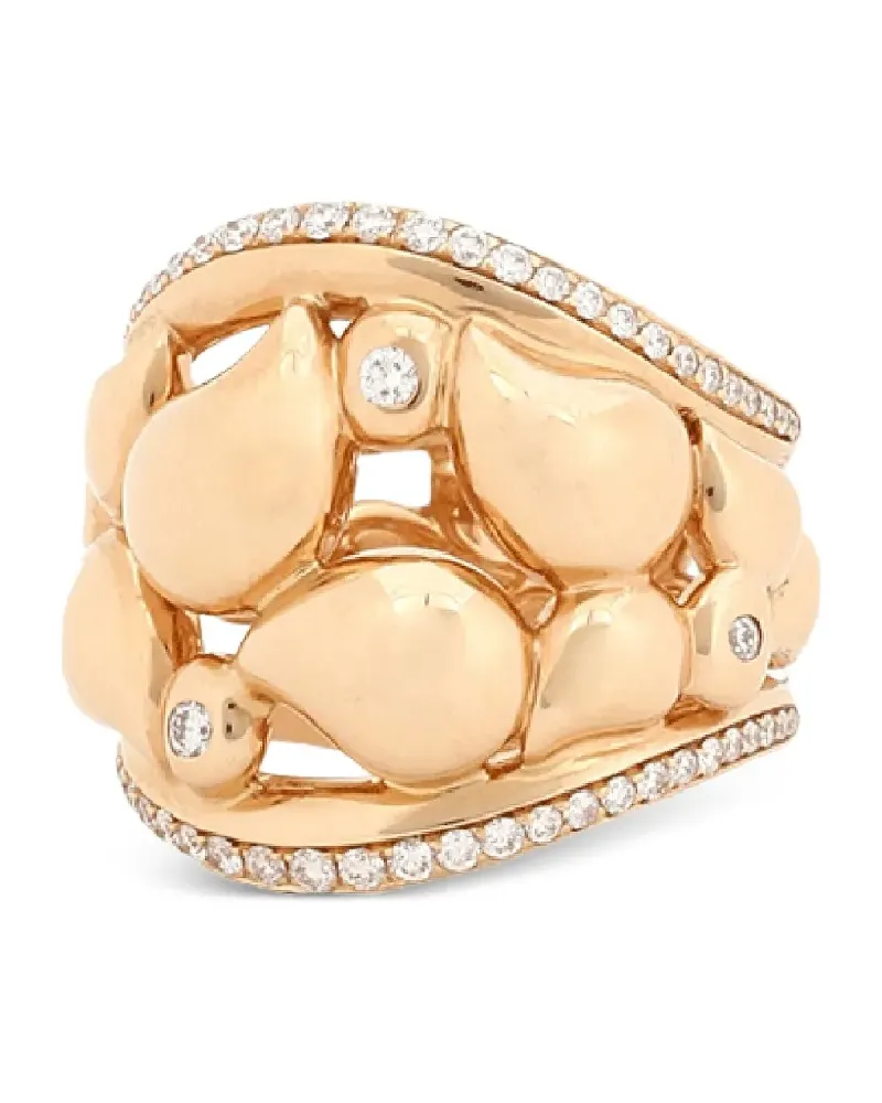 TAMARA COMOLLI 18kt Rotgoldring mit Diamanten Gold