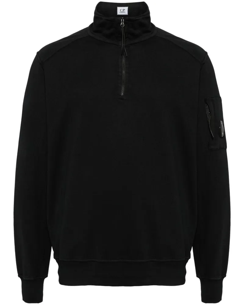 C.P. Company Leichtes Fleece-Sweatshirt Schwarz