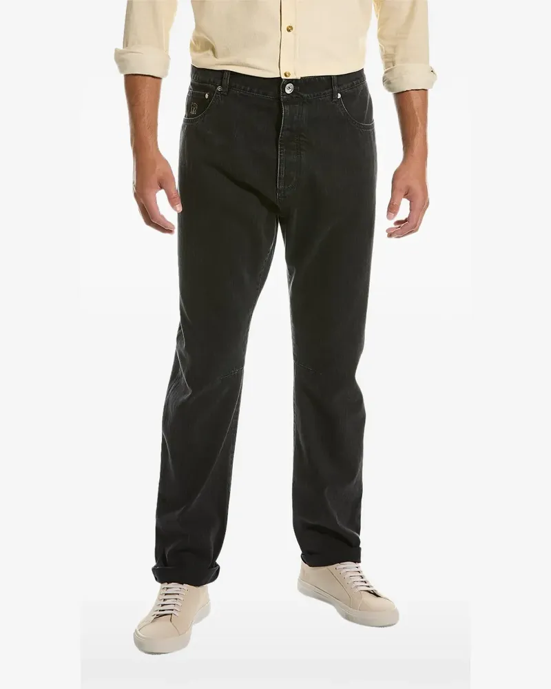 Brunello Cucinelli Jeans mit geradem Bein - Schwarz Schwarz