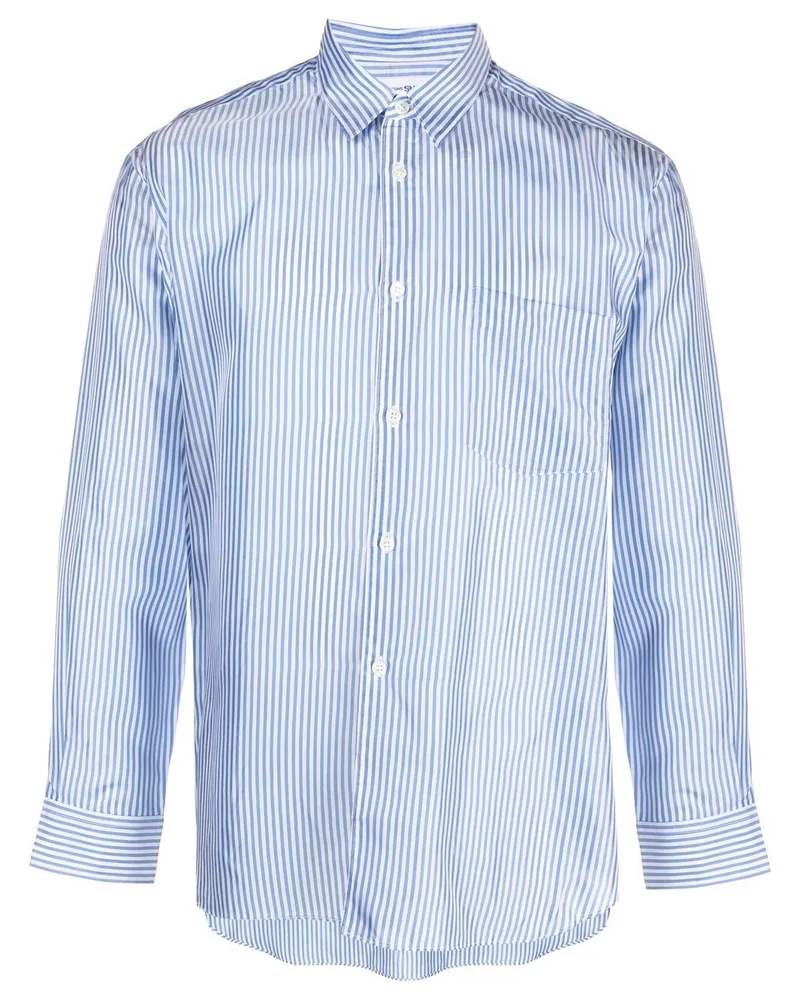 Comme des Garçons Hemd mit Längsstreifen - Blau Blau