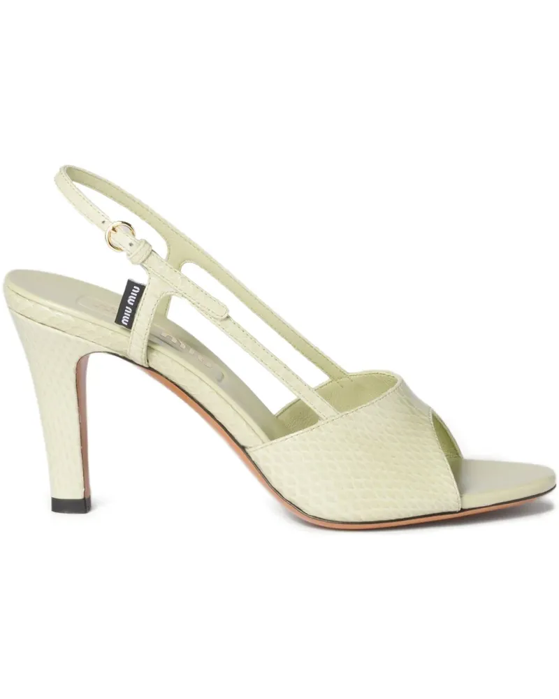 Miu Miu Sandalen mit Slingback-Riemen - Grün Grün
